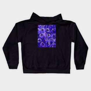 BLUE ROSES AND TEARDROPS Art Nouveau Floral Kids Hoodie